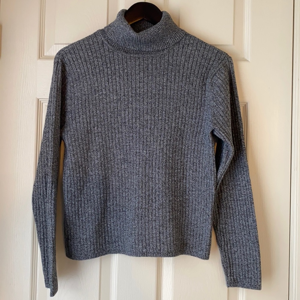 Talbots Heather Grey Longsleeve Turtleneck Sweater